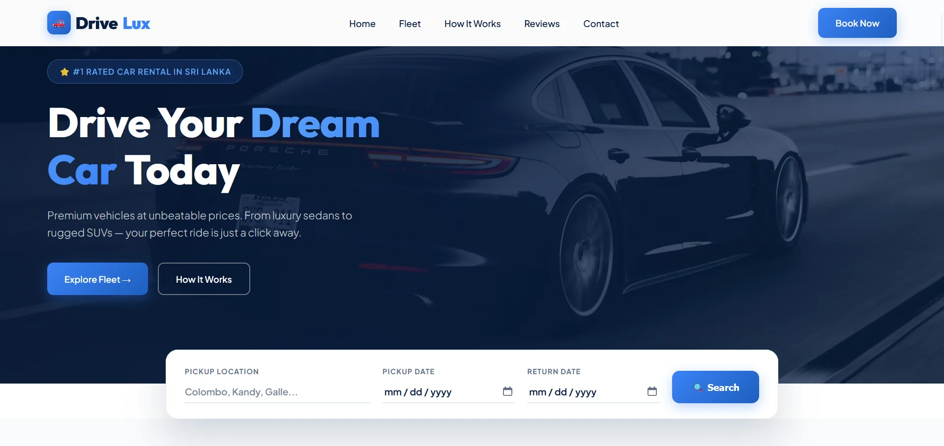 Drive Lux website preview