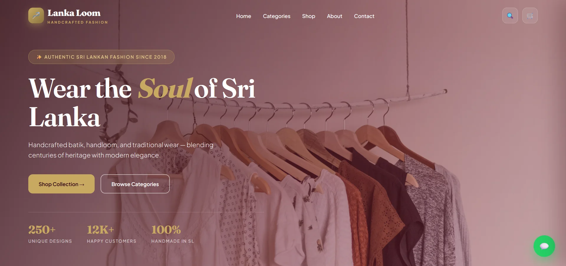 Lanka Loom website preview